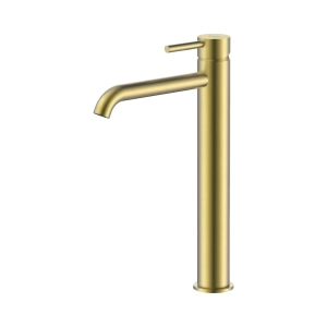 2424830-BAPV BATERIE STATIVA LAVOAR INALTA CANNOLI BRUSHED GOLD FARA VENTIL DE SCURGERE