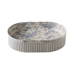 BATHCO LAVOAR PE BLAT WADI OVAL TOILE JOUY AZUL 500x320x120 MM