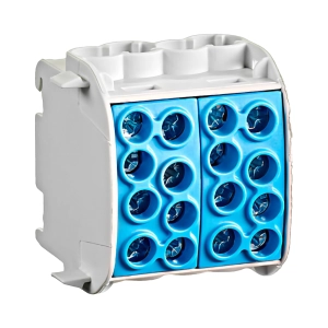 CLEMA DE DERIVATIE CU-AL, 35MMP, 1P. 4IN/4OUT ALBASTRA