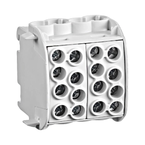 CLEMA DE DERIVATIE CU-AL, 35MMP, 1P. 4IN/4OUT IZOLATA-GRI