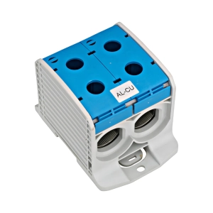 CLEMA DUBLA (2*1P) AL-CU, ALBASTRU, 300MMP / 240MMP CU PIN