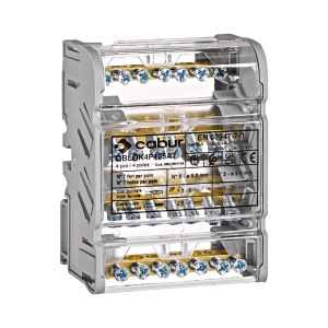 DISTRIBUITOR 4 POLI 125 A, PER POL: 2X25 MM2 / 5X6MM2