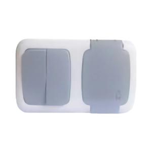 INTR.DUBLU+PRIZ SUKO PT GRI/IP54 ELEGANT