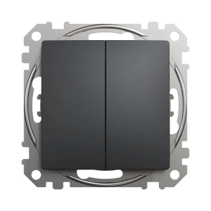 INTRERUPATOR DUBLU CAP SCARA 10A ANTRACIT NOUA SEDNA - SCHNEIDER