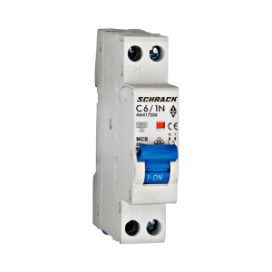 INTRERUPTOR AUTOMAT AMPARO, 4,5KA, C6A, 1P+N, 1MODUL