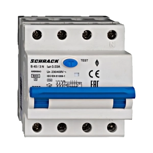 INTRERUPTOR AUTOMAT+DIF. 3+N, AMPARO 6KA, B 40A, 30MA,TIP A