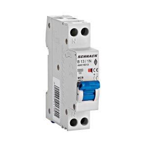 INTRERUPTOR AUTOMAT MODULAR AMPARO, 6KA, B 13A, 1P+N, 1UH