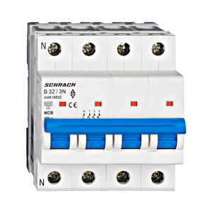 INTRERUPTOR AUTOMAT MODULAR (MCB) AMPARO 6KA, B 32A, 3P+N