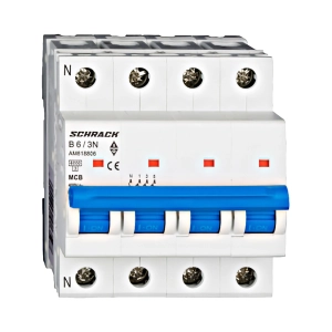 INTRERUPTOR AUTOMAT MODULAR (MCB) AMPARO 6KA, B 6A, 3P+N