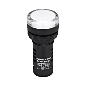 LAMPA DE SEMNALIZARE CU LED, MONOBLOC, 230V-AC/DC, ALB