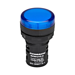 LAMPA DE SEMNALIZARE CU LED, MONOBLOC, 24V-AC/DC, ALBASTRU