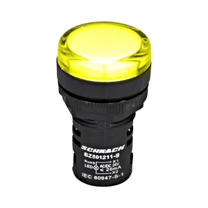 LAMPA DE SEMNALIZARE CU LED, MONOBLOC, 24V-AC/DC, GALBEN