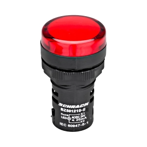 LAMPA DE SEMNALIZARE CU LED, MONOBLOC, 24V-AC/DC, ROSU