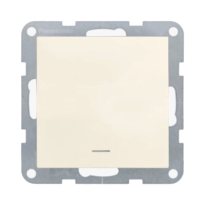 MECANISM INTRERUPATOR CU LED CU TERMINAL NEUTRU ON-ON MEC. QC PANASONIC KARRE PLUS 55 BEJ