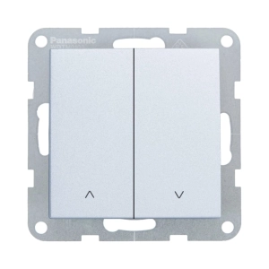 MECANISM INTRERUPATOR JALUZELE 2 BUTOANE QC PANASONIC KARRE PLUS 55 SILVER