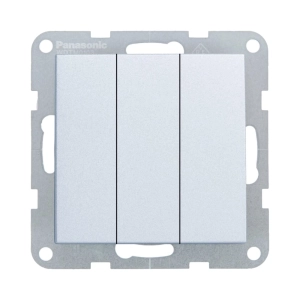 MECANISM INTRERUPATOR TRIPLU PANASONIC KARRE PLUS 55 SILVER