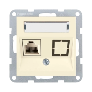 MECANISM PRIZA CAT6 CU ETICHETA PANASONIC KARRE PLUS 55 BEJ