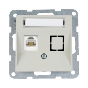 MECANISM PRIZA CAT6 CU ETICHETA PANASONIC KARRE PLUS 55 SOFT TOUCH SANDSTONE