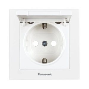 MECANISM PRIZA SCHUKO CU CAPAC, CU ETICHETA MECANISM QUICK CONNECTION PANASONIC KARRE PLUS 55 ALB
