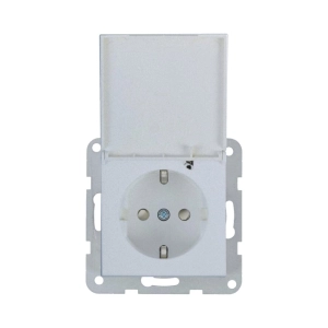 MECANISM PRIZA SCHUKO CU CAPAC, PROTECTIE PENTRU COPII SI SISTEM QUICK CONNECT PANASONIC KARRE PLUS 55 SILVER