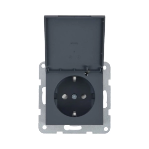 MECANISM PRIZA SCHUKO CU CAPAC, PROTECTIE PENTRU COPII SI SISTEM QUICK CONNECT PANASONIC KARRE PLUS 55 SOFT TOUCH NIGHT