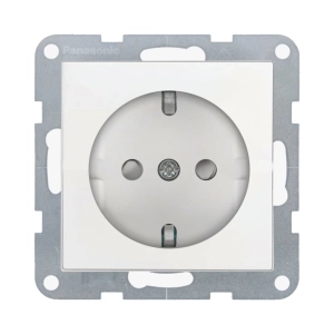 MECANISM PRIZA SCHUKO CU PROTECTIE PENTRU COPII SI QUICK CONNECT PANASONIC KARRE PLUS 55 ALB