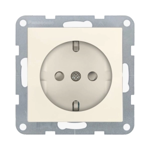 MECANISM PRIZA SCHUKO CU PROTECTIE PENTRU COPII SI QUICK CONNECT PANASONIC KARRE PLUS 55 BEJ