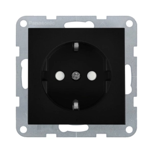 MECANISM PRIZA SCHUKO CU PROTECTIE PENTRU COPII SI QUICK CONNECT PANASONIC KARRE PLUS 55 NEGRU