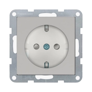 MECANISM PRIZA SCHUKO CU PROTECTIE PENTRU COPII SI QUICK CONNECT PANASONIC KARRE PLUS 55 SOFT TOUCH SANDSTONE