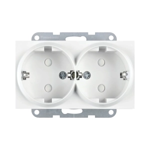 MECANISM PRIZA SCHUKO DUBLA CU PROTECTIE PENTRU COPII PANASONIC KARRE PLUS 55 ALB