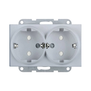MECANISM PRIZA SCHUKO DUBLA CU PROTECTIE PENTRU COPII PANASONIC KARRE PLUS 55 SILVER