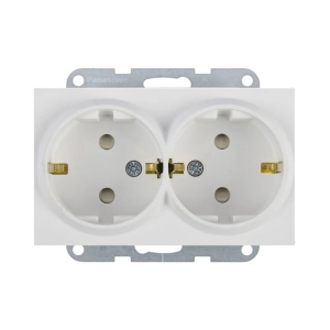 MECANISM PRIZA SCHUKO DUBLA CU PROTECTIE PENTRU COPII PANASONIC KARRE PLUS 55 SOFT TOUCH SEASHELL