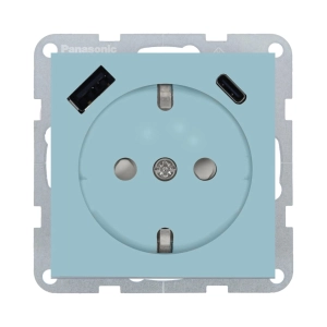 MECANISM PRIZA SCHUKO PROT. COP + USB TIP (A+C) QC PANASONIC KARRE PLUS 55 SOFT TOUCH TURCOAZ