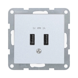 MECANISM PRIZA USB 5V-2A PANASONIC KARRE PLUS 55 SILVER