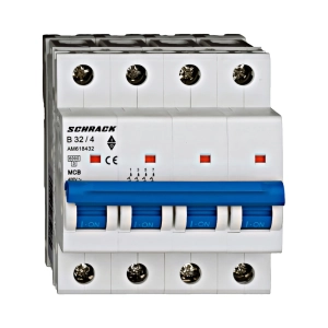 MINIATURE CIRCUIT BREAKER (MCB) AMPARO 6KA, B 32A, 4-POLE