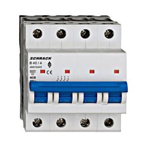 MINIATURE CIRCUIT BREAKER (MCB) AMPARO 6KA, B 40A, 4-POLE