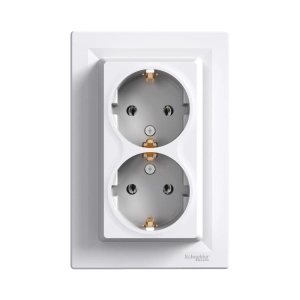 PRIZA DUBLA SCHUKO 16A ALB ASFORA - SCHNEIDER | EPH9900121