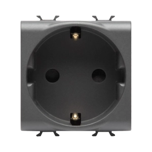 PRIZA SCHUKO 2M 16A NEGRU CHORUS - GEWISS | GW12241