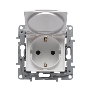 PRIZA SCHUKO CU CAPAC 16A ALB SALBEI - LEGRAND