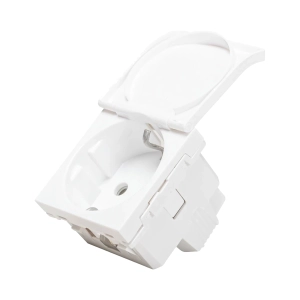 PRIZA SCHUKO CU CAPAC 2M 16A ALB UNICA  SCHNEIDER | NU303718TA