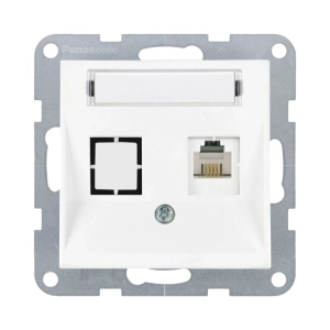 PRIZA TELEFON CAT3 CU ETICHETA PANASONIC KARRE PLUS 55 ALB