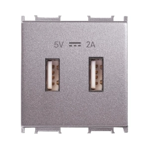 PRIZA USB, 2M, 2A, 5V ANTRACIT THEA OPTIMA | P-TO.USB.2M.AN