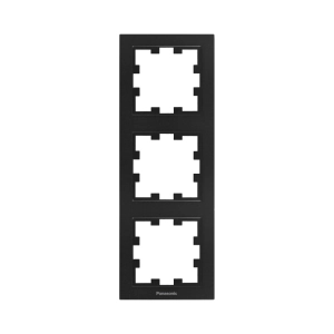 RAMA PRIZA TRIPLA VERTICALA PANASONIC KARRE PLUS 55 NEGRU