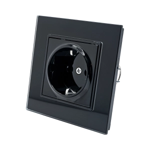 SPN1461B PRIZA SIMPLA NEGRU CU RAME STICLA