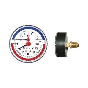 TERMOMANOMETRU ORIZONTAL 6 BAR (1/50)