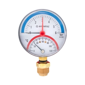 TERMOMANOMETRU VERTICAL 6 BAR