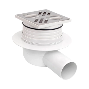 V-1340.64-SIFON GRAV. PT. PARDOSEALA, CU INALTATOR 100X100 LATERAL